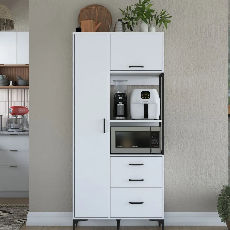 Aamiaiskaappi Linento Furniture JE112 - 2958 valkoinen
