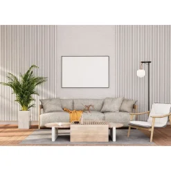 Akustiikkalevy Aarni rimapaneeli, 21x605x2400mm, kokonaan valkoinen