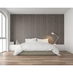 Akustiikkalevy Fibrotech Premium, 22x605x2440mm, harmaa tammi puuviilu