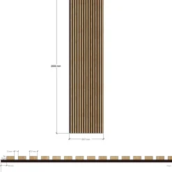 Akustiikkalevy Evella 3D V27L 2800x600mm tammi