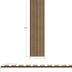 Akustiikkalevy Evella 3D V40L 2800x600mm tammi