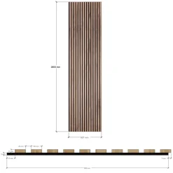 Akustiikkalevy Evella V40L, 21x600x2800mm, harmaa tammi, puuviilupintainen