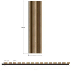 Akustiikkalevy Evella V40L, 21x600x2800mm, harmaa tammi, puuviilupintainen