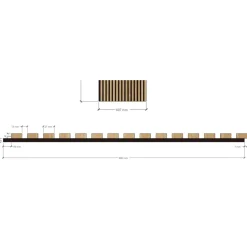 Akustiikkalevy Evella V27, 21x600x2400mm, valkotammi, puuviilupintainen