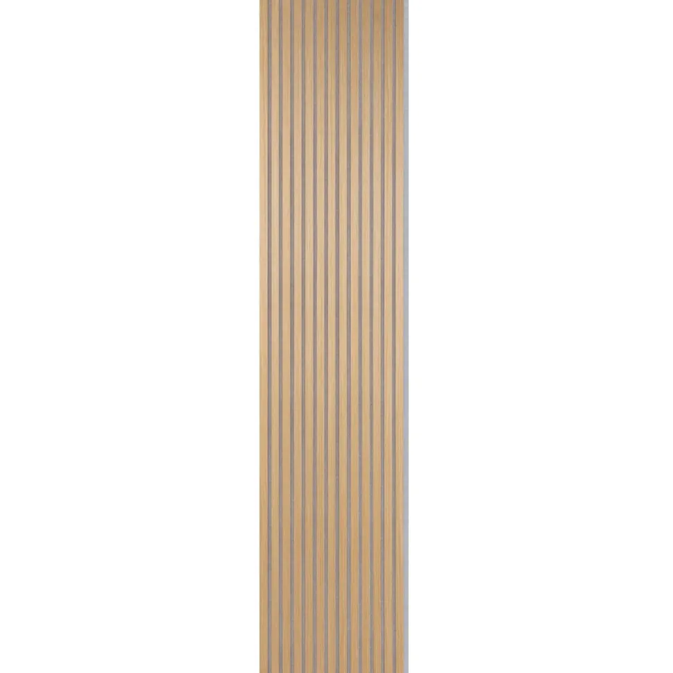Akustiikkalevy Fibrotech Quanti, 18x520x2440mm, vaalea tammi puuviilu, harmaa pohja