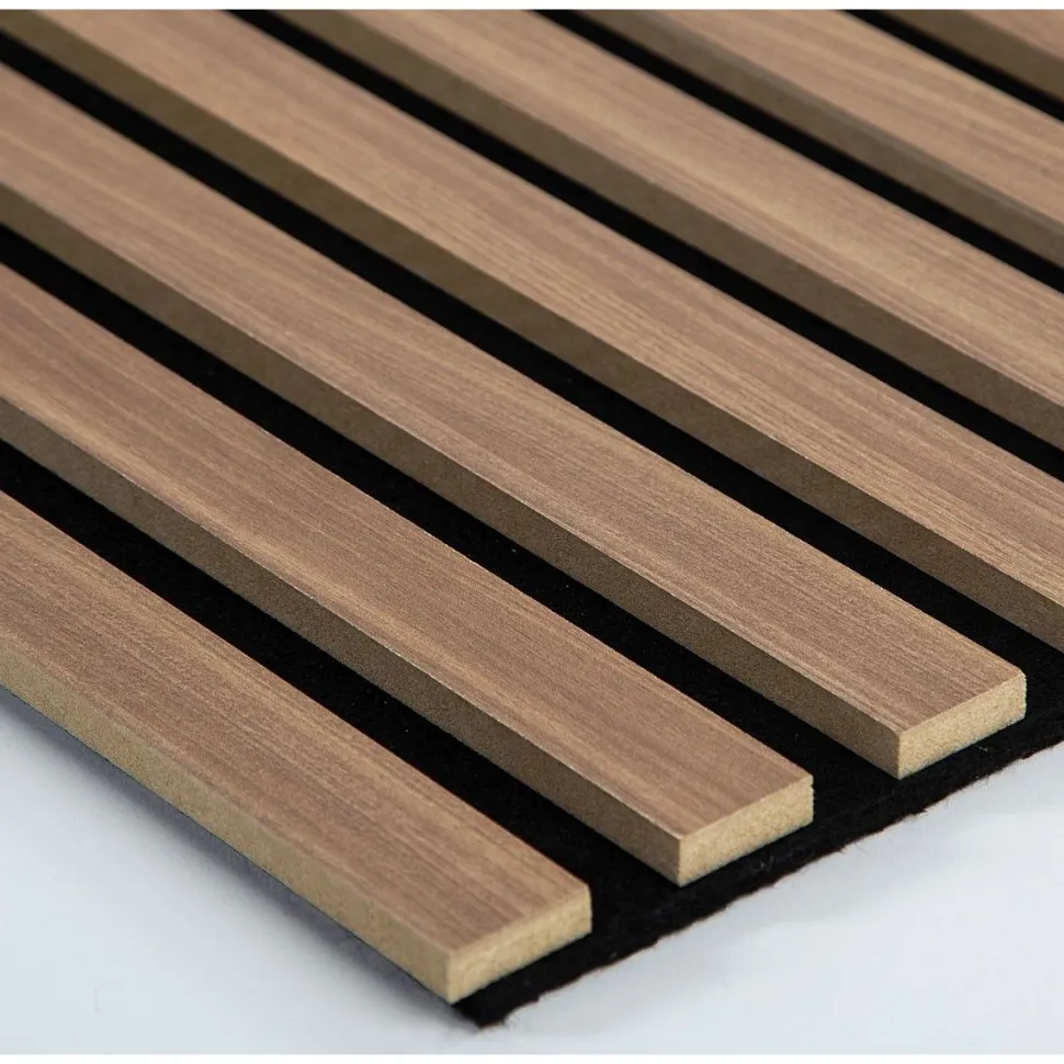 Akustiikkalevy/rimapaneeli Ewona RoughCut, 16x600x2700mm, vaalea pähkinä
