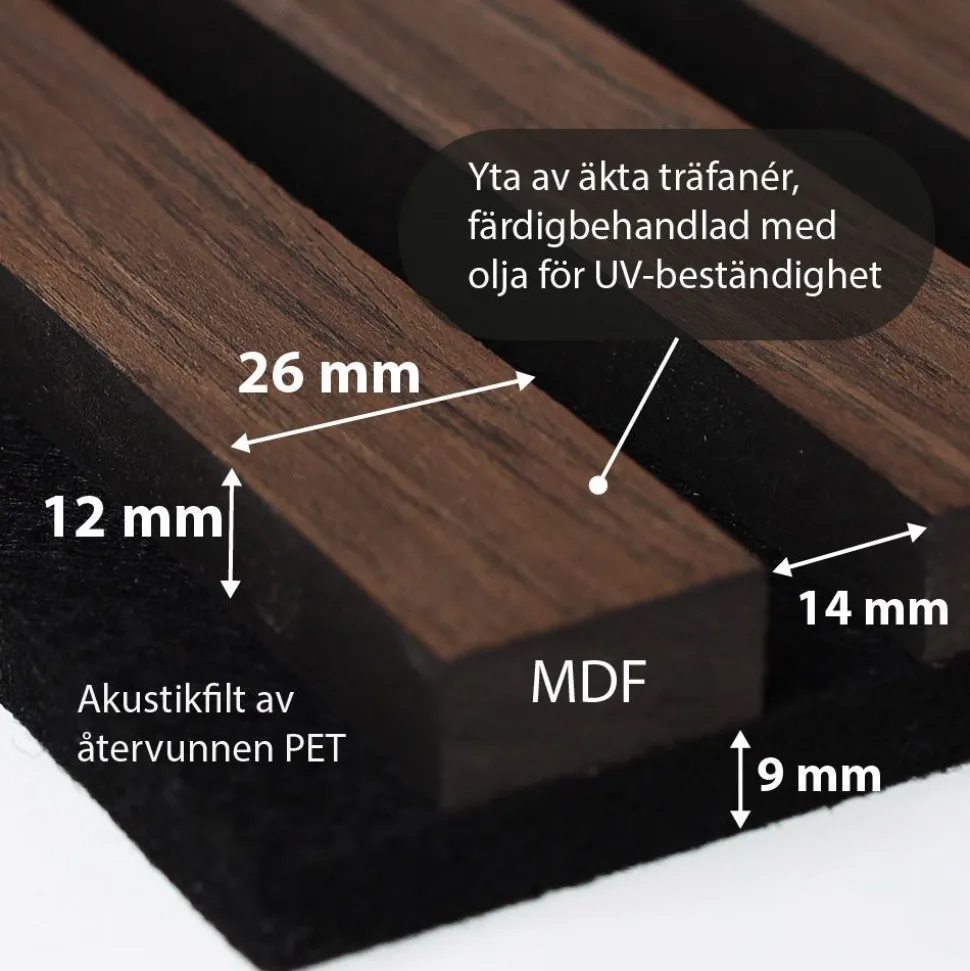 Akustiikkapaneeli Landskap Dekor, eri kokoja ja värejä