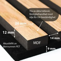 Akustiikkapaneeli Landskap Dekor, eri kokoja ja värejä