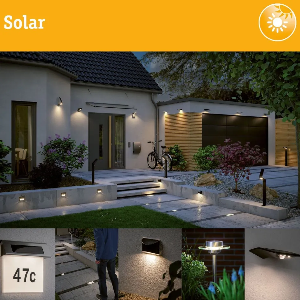 Aurinkokennolyhty Paulmann Pauleen Sunshine Treasure, IP44, 3000K, rottinki