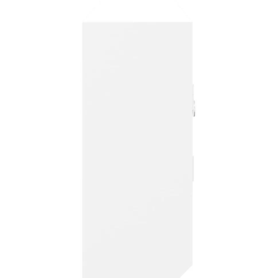 Avainkaappi valkoinen 40x8,5x20 cm tekninen puu ja teräs (50631)
