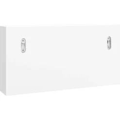 Avainkaappi valkoinen 40x8,5x20 cm tekninen puu ja teräs (50631)