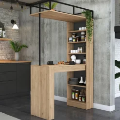 Baaripöytä Linento Furniture JA117 - 3173 saksanpähkinä/musta