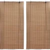 Bambu rullaverhot 2kpl 120 x 220 cm ruskea