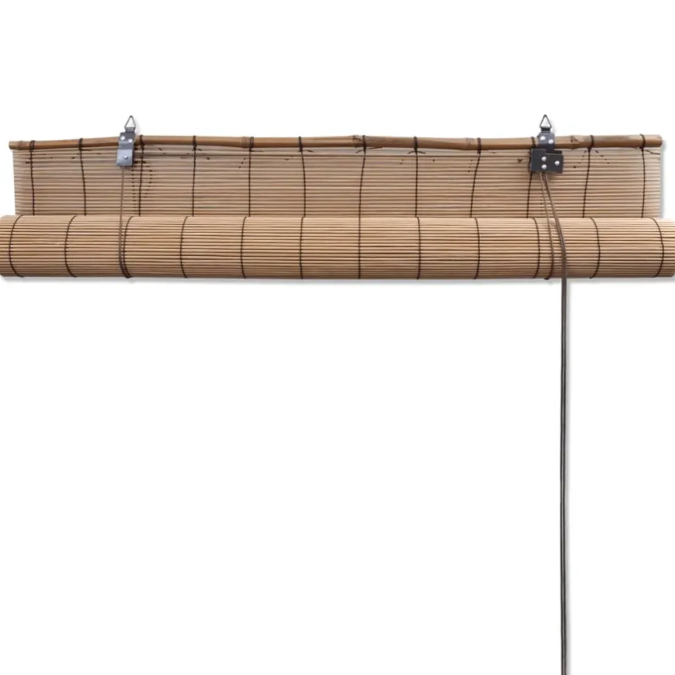 Bambu rullaverhot 2kpl 120 x 220 cm ruskea