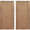 Bambu rullaverhot 2kpl 150 x 220 cm ruskea
