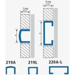 Boordilista Euroshrink alumiini 219a, 10mm x 2.5m, eri värejä
