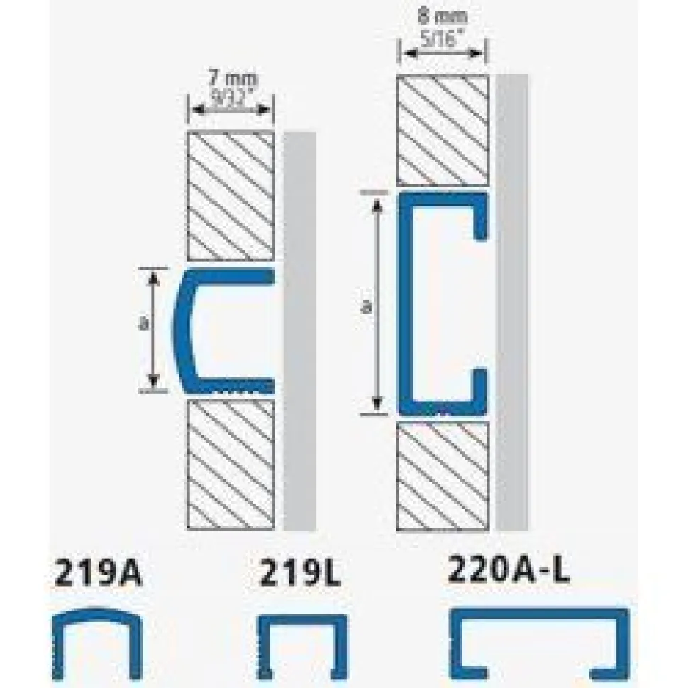 Boordilista Euroshrink alumiini 219a, 10mm x 2.5m, eri värejä