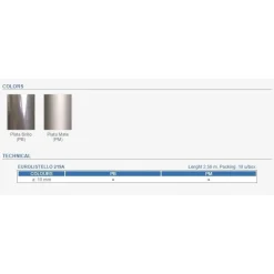 Boordilista Euroshrink alumiini 219a, 10mm x 2.5m, eri värejä
