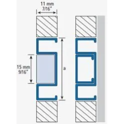 Boordilista Euroshrink alumiini 228a, 32mm x 2.5m, eri värejä