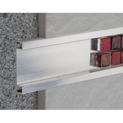 Boordilistan pohjaprofiili mosaiikille Euroshrink alumiini 227a, 52mm x 2.5m, eri värejä