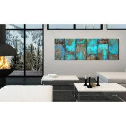 Canvas-taulu Artgeist Metal Mosaic: Blue, eri kokoja