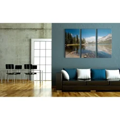 Canvas-taulu Artgeist Mountains, trees and pure lake, eri kokoja
