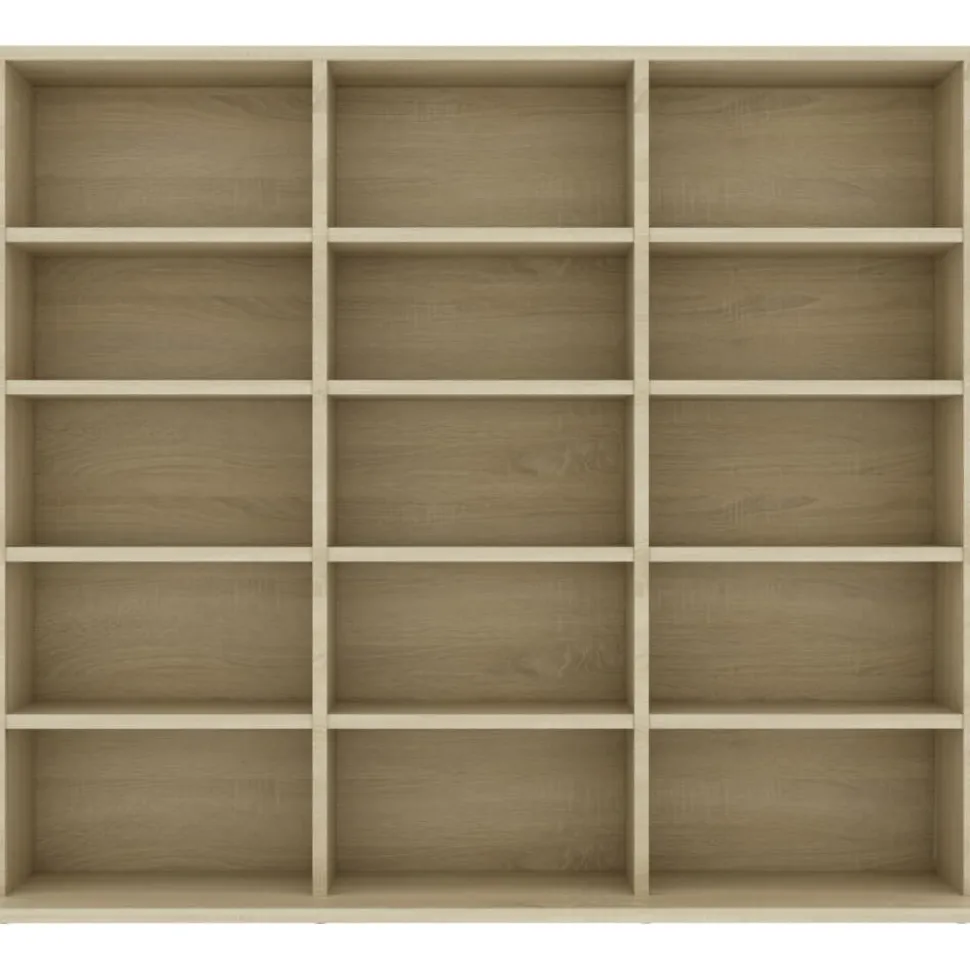 Cd-hylly sonoma-tammi 102x16x89,5 cm lastulevy