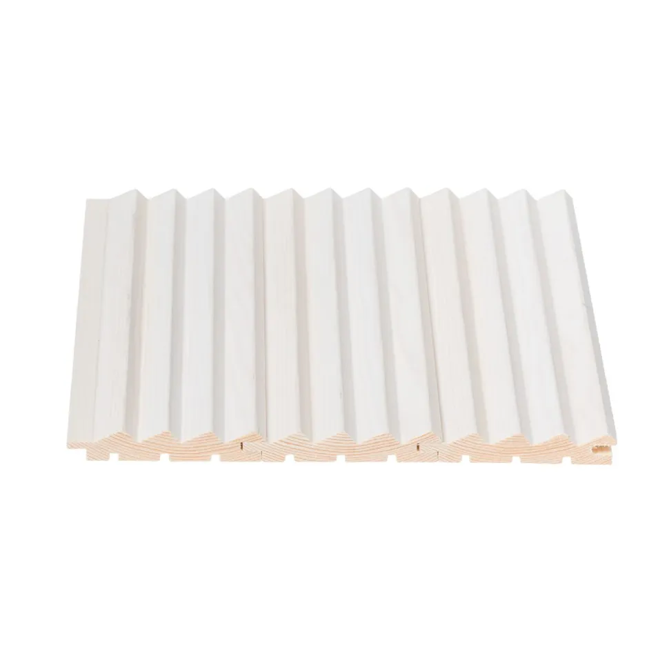 Dyyni-paneeli Cent 15x90x3300mm, mänty, valkolakattu