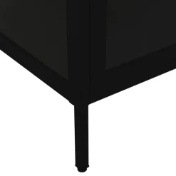 Esittelykaappi musta 90x40x180 cm teräs/karkaistu lasi (36079)