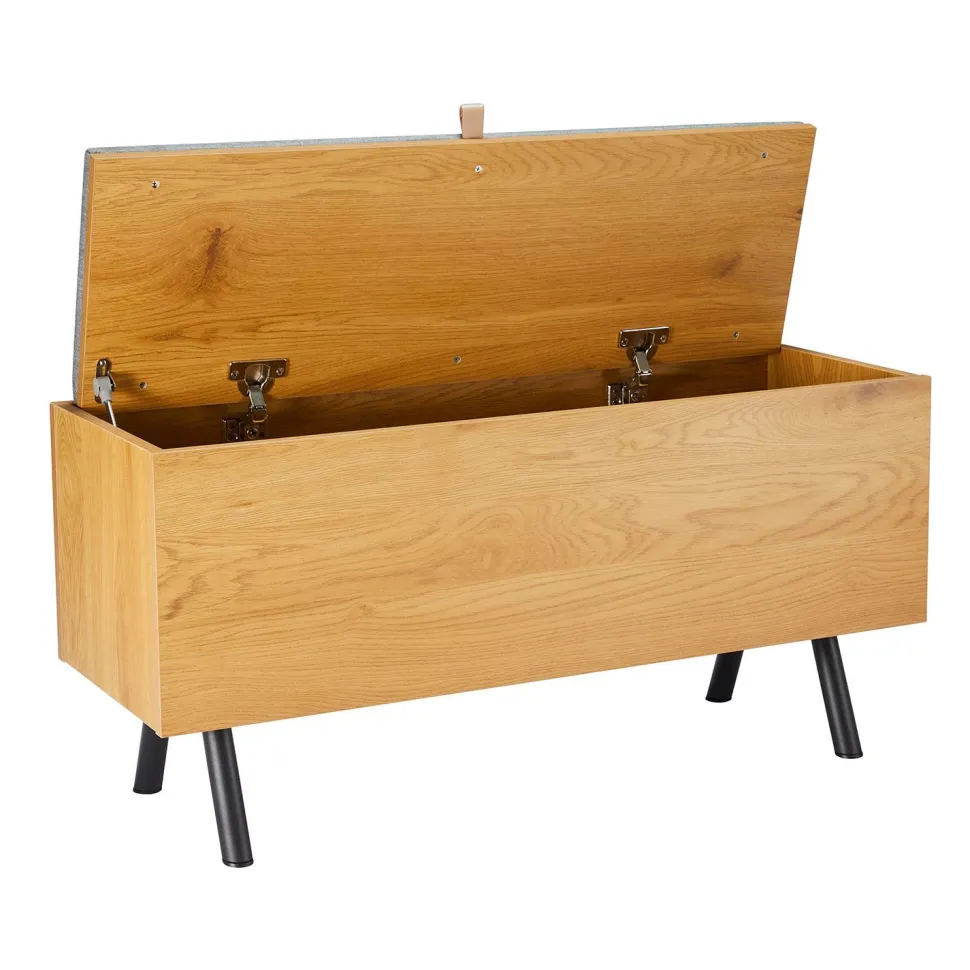 Eteisen penkki Home4You Aalborg 90x32x46cm, tammi
