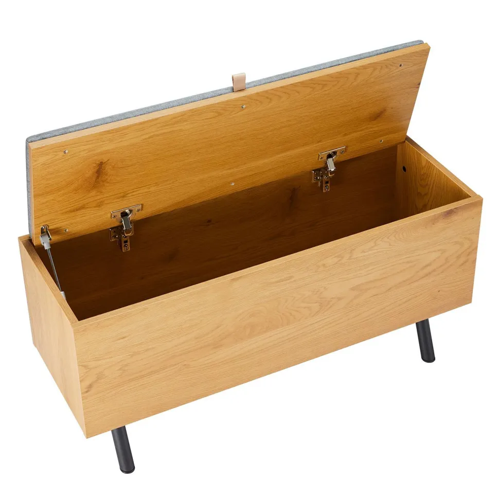 Eteisen penkki Home4You Aalborg 90x32x46cm, tammi