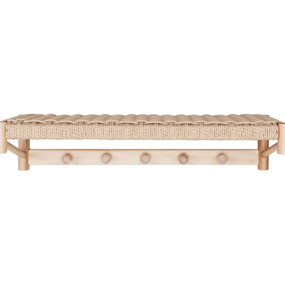 Hattuhylly ja naulakko House Nordic Abano, 78x31cm, poppelipuu