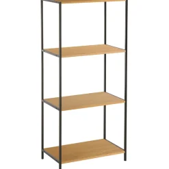 Hylly Home4You HARPER 50x30xK110,5 cm, saarni/musta