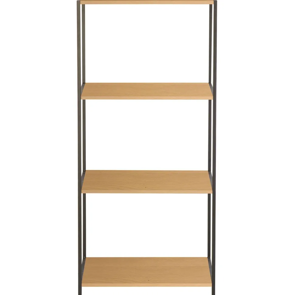 Hylly Home4You HARPER 50x30xK110,5 cm, saarni/musta