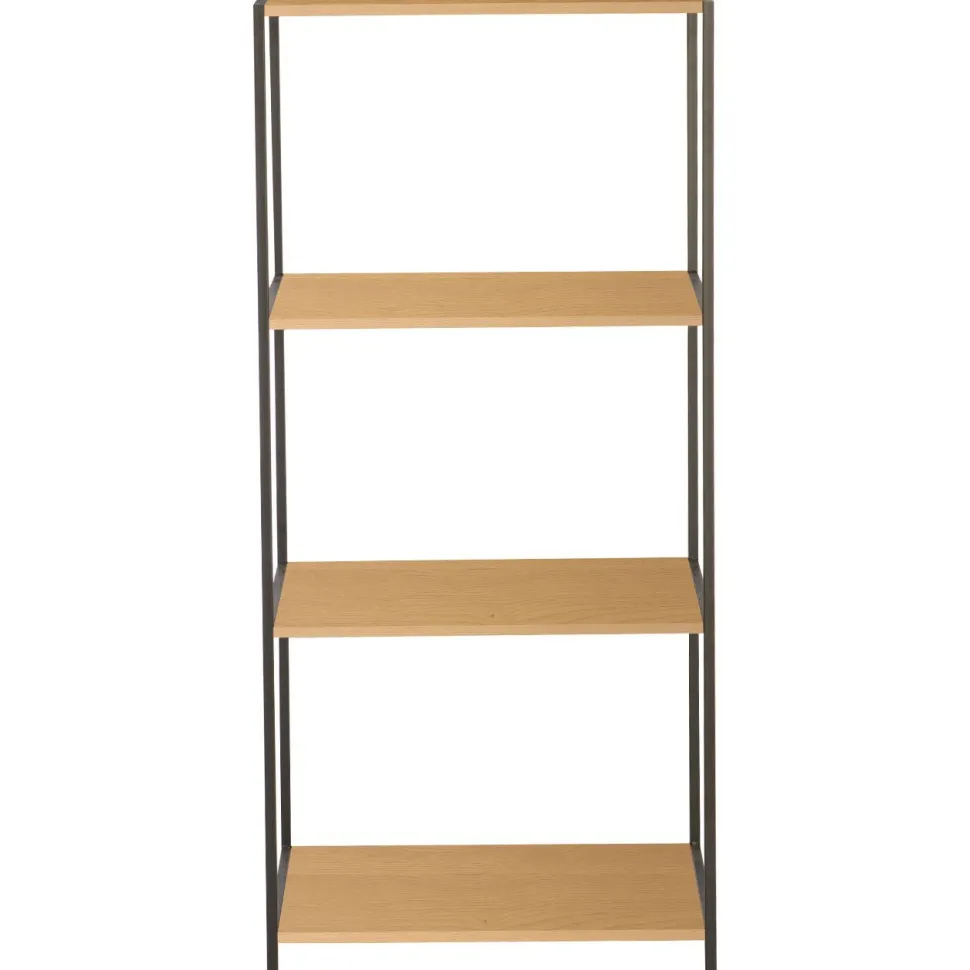 Hylly Home4You HARPER 50x30xK110,5 cm, saarni/musta