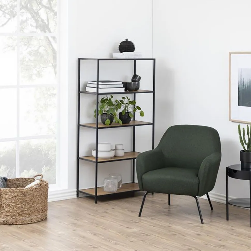 Hylly Home4You SEAFORD 77x35xK150 cm, tammi, ruskea