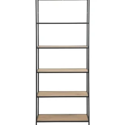 Hylly Home4You SEAFORD 77x35xK185 cm, villi tammi, ruskea