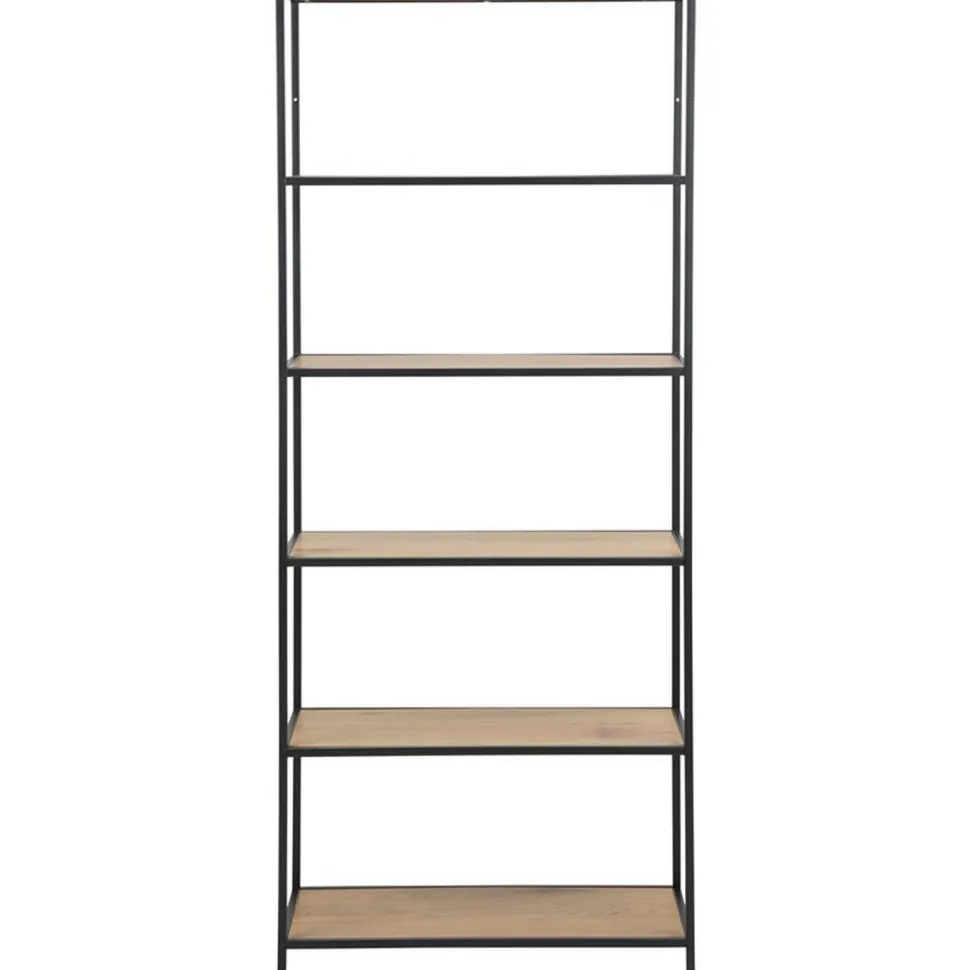 Hylly Home4You SEAFORD 77x35xK185 cm, villi tammi, ruskea