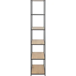 Hylly Home4You SEAFORD 77x35xK185 cm, villi tammi, ruskea