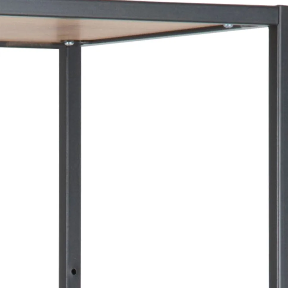 Hylly Home4You SEAFORD 77x35xK185 cm, villi tammi, ruskea