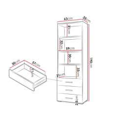 Hyllykkö GIMREN 3SZ, valkoinen (2022)
