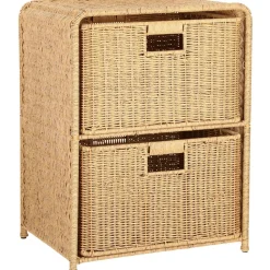 Hylly 2 korilla Home4You BASILE 40x30xK53 cm, luonnonväri, ruskea