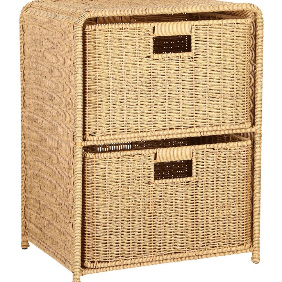 Hylly 2 korilla Home4You BASILE 40x30xK53 cm, luonnonväri, ruskea