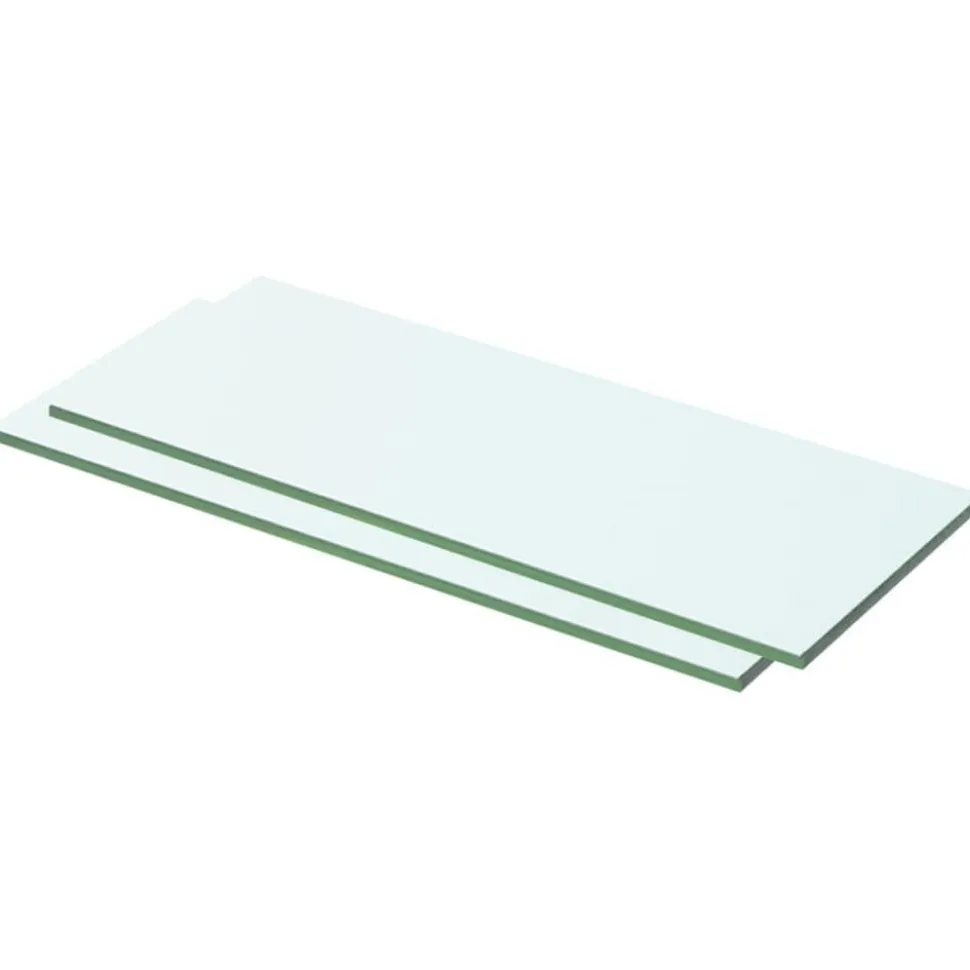 Hyllyt 2 kpl, kirkas lasi, 50x15 cm