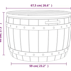 3-in-1 Puutarhan säilytyslaatikko vaaleanruskea polypropeeni