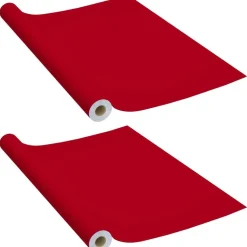 Itseliimautuvat huonekalukalvot 2 kpl punainen 500x90 cm pvc