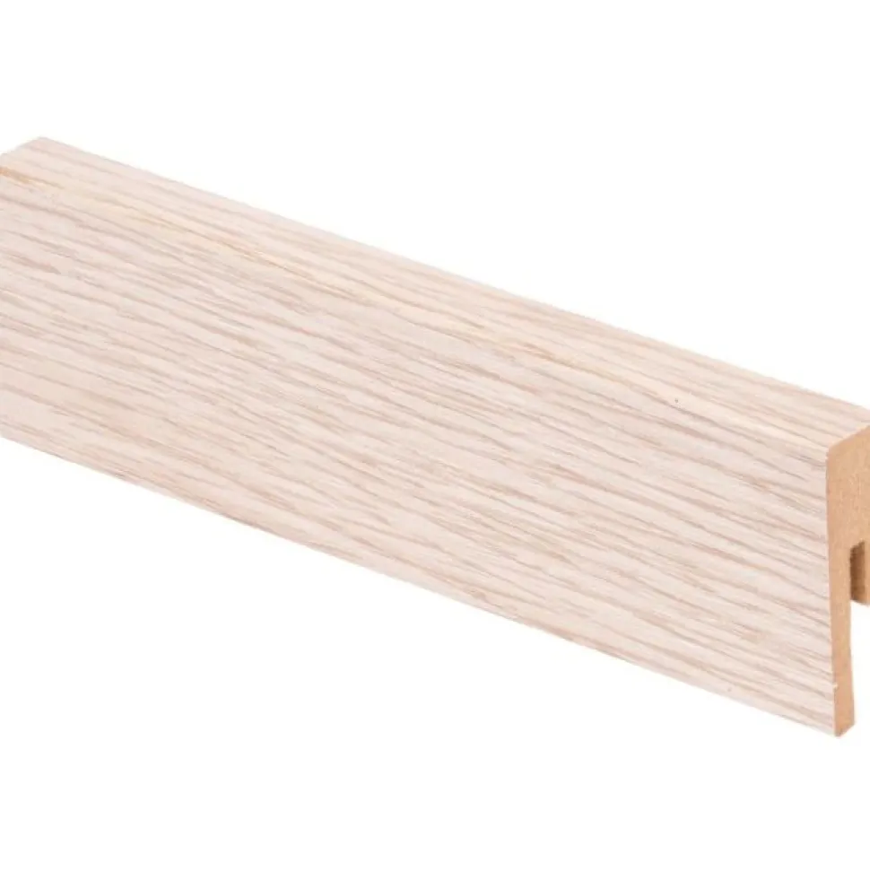 Jalkalista Maler R2 Aava 12x42x2750mm MDF valkolakattu tammi