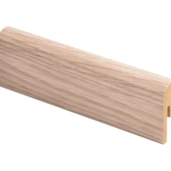 Jalkalista Maler R10 Pyörre 12x42x2750mm MDF valkolakattu tammi
