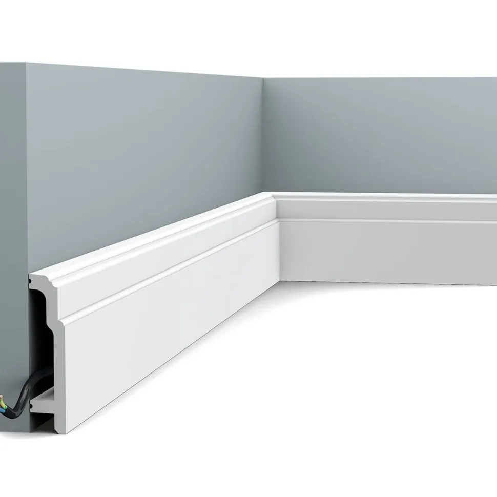 Jalkalista Orac Decor SX155 25x108x2000 mm polystyreeni valkoinen