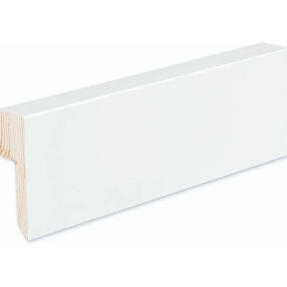 Jalkalista Siparila Kiille 20x70x3600 mm johtouralla puhtaanvalkoinen 4 kpl/pak